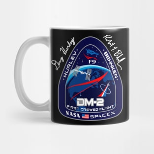 Nasa Spacex patch demo-2 with hurley behnken signature Mug